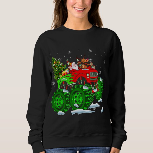 Sudadera Santa Y Los Rincones Monstruan Camión Rojo Gracios (Anverso)