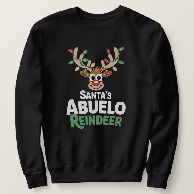Sudadera Santa's Abuelo Reindeer Spanish (Anverso del diseño)