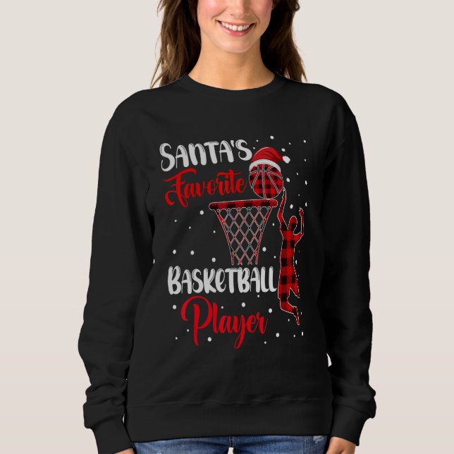 Sudadera Santa's Favorite Basketball Player Christmas Quote (Anverso)