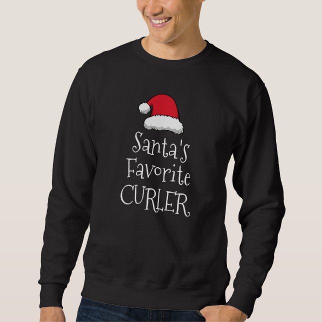 Sudadera Santas Favorite Curler  Christmas  Curling (Anverso)