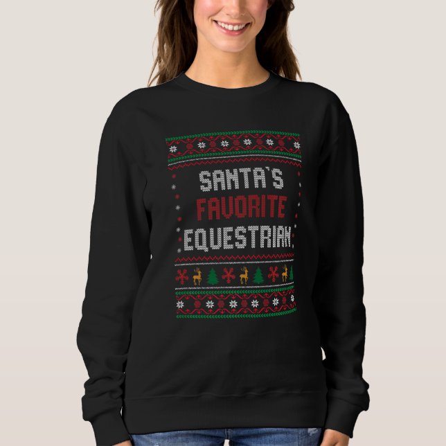 Sudadera Santas Favorite Equestrian    Equestrian Chritsmas (Anverso)