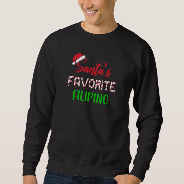 Sudadera Santas Favorite Filipino   Chritsmas Xmas pajama (Anverso)