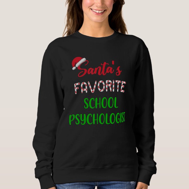 Sudadera Santas Favorite School Psychologist     Chritsmas (Anverso)