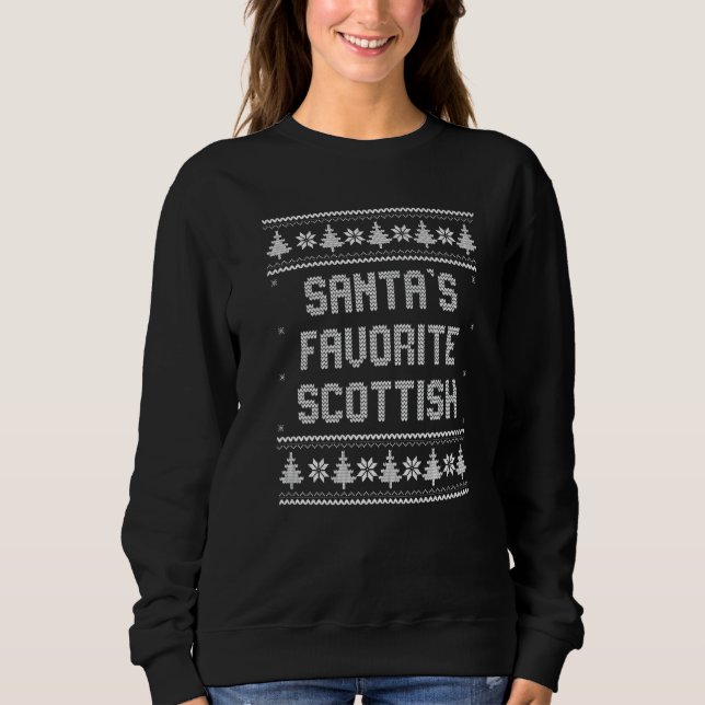 Sudadera Santas Favorite Scottish    Christmas Xmas pajama (Anverso)