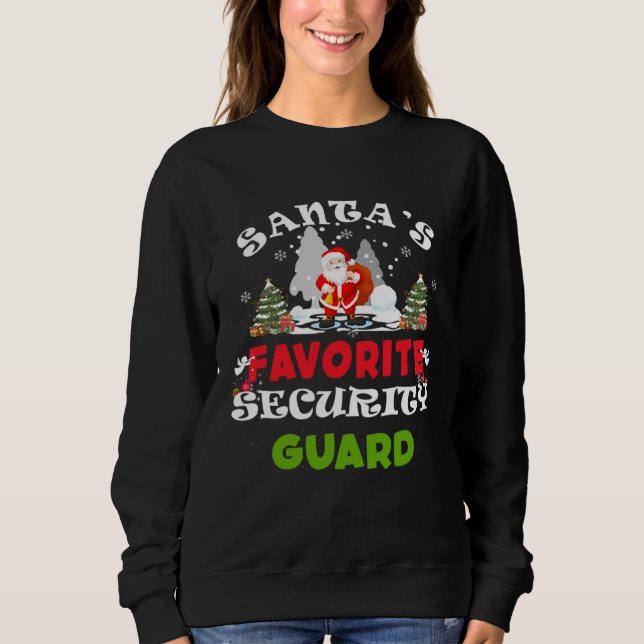 Sudadera Santa's Favorite Security Guard Funny Christmas Gi (Anverso)