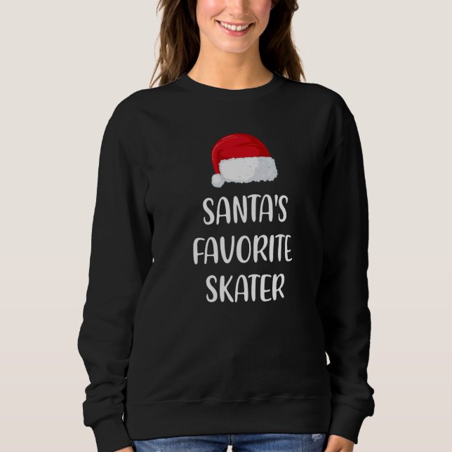 Sudadera Santas Favorite Skater Christmas  Figure Skating (Anverso)