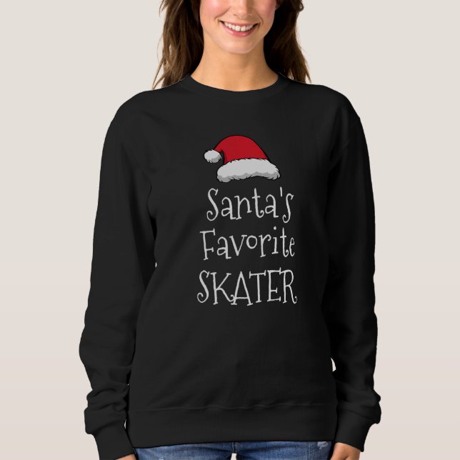 Sudadera Santas Favorite Skater  Christmas  Figure Skating (Anverso)