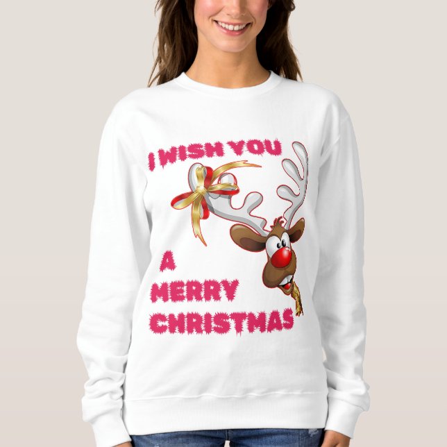 SUDADERA SANTA'S REINDEER TE DESEA UNA FELIZ NAVIDAD (Anverso)