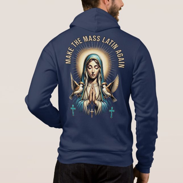 Sudadera Santísima Virgen María Masa Latina (Reverso)