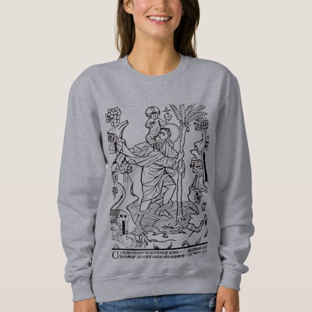 Sudadera Santo Cristóbal católico romano (Anverso)