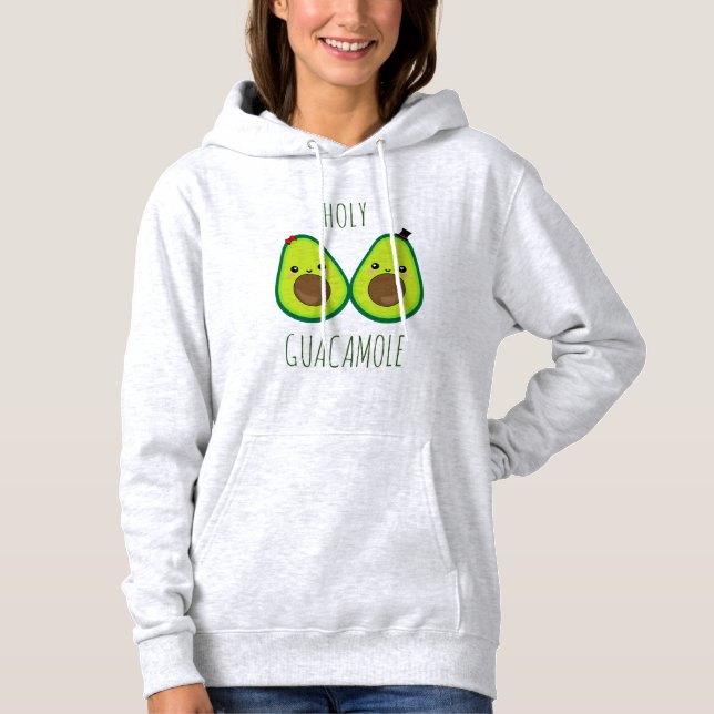 Sudadera Santo Guacamole Aguacate Pareja Amor Mujeres Hoodi (Anverso)