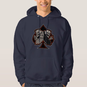 Sudadera Santo o pecador motociclista As de Picas Old Schoo