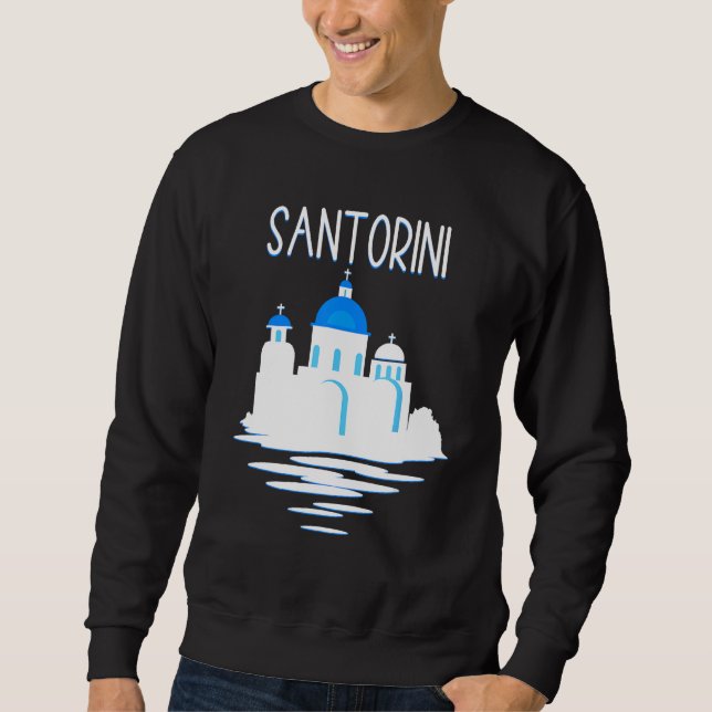 Sudadera Santorini Island Greece  Ellada Vertical Greek Isl (Anverso)