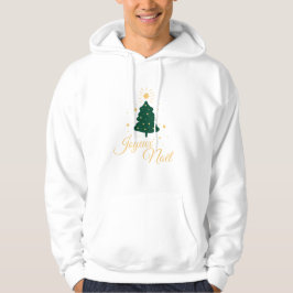 Sudadera Sapin de Noël simple avec texte doré élégant