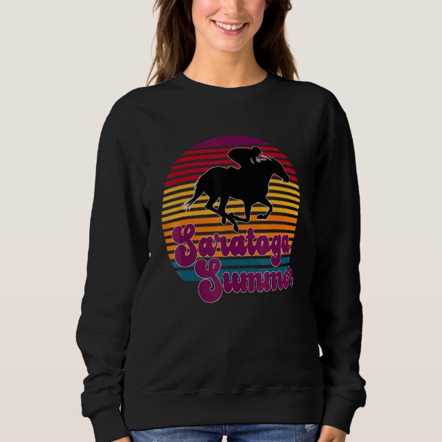 Sudadera Saratoga Springs New York Summer Sunset Horse (Anverso)