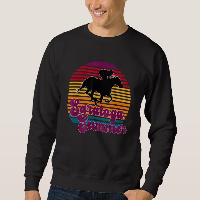 Sudadera Saratoga Springs New York Summer Sunset Horse (Anverso)
