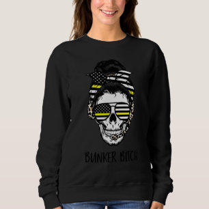 Sudadera Sarcasm Cita Dispatcher Messy Bun Skull Estadounid