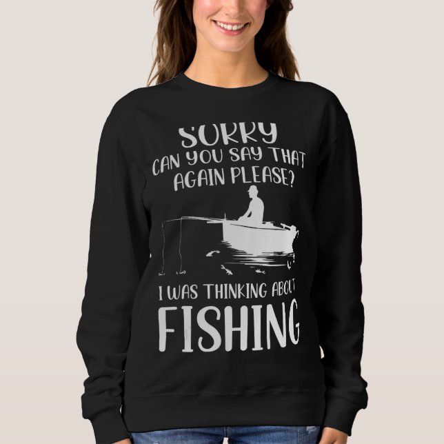 Sudadera Sarcasmo de pescadores cita Chiste de aficiones a  (Anverso)