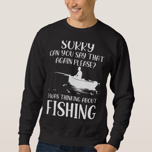 Sudadera Sarcasmo de pescadores cita Chiste de aficiones a  (Anverso)