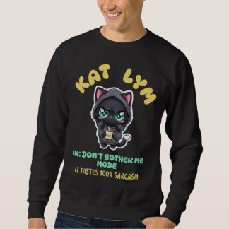 Sudadera Sarcastic Gamer Cat in Hoodie holding Coffee