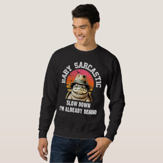 Sudadera Sarcastic Turtle Retro Sunset Graphic