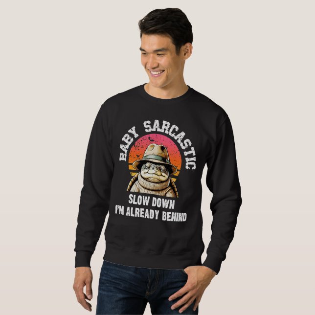 Sudadera Sarcastic Turtle Retro Sunset Graphic (Anverso completo)