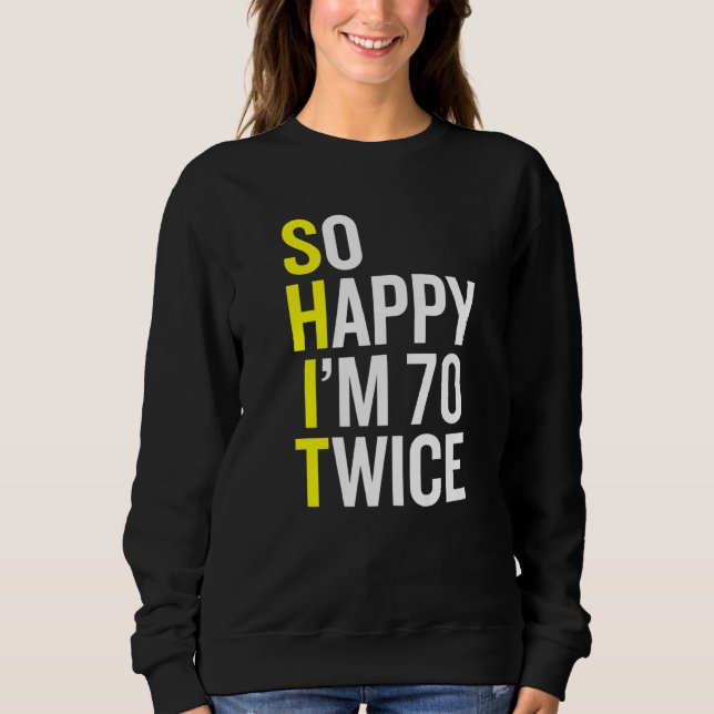 Sudadera Sarcástico Día B de 70 años 70 (Anverso)