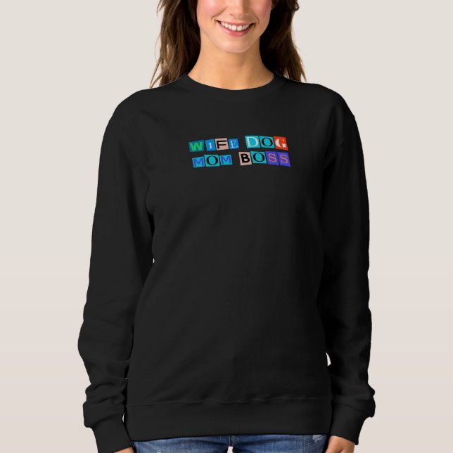 Sudadera Sarcástico dice graciosa esposa de perro madre jef (Anverso)