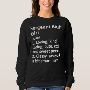 Sudadera Sargento Bluff Chica Ia Iowa Funny City Home Roots
