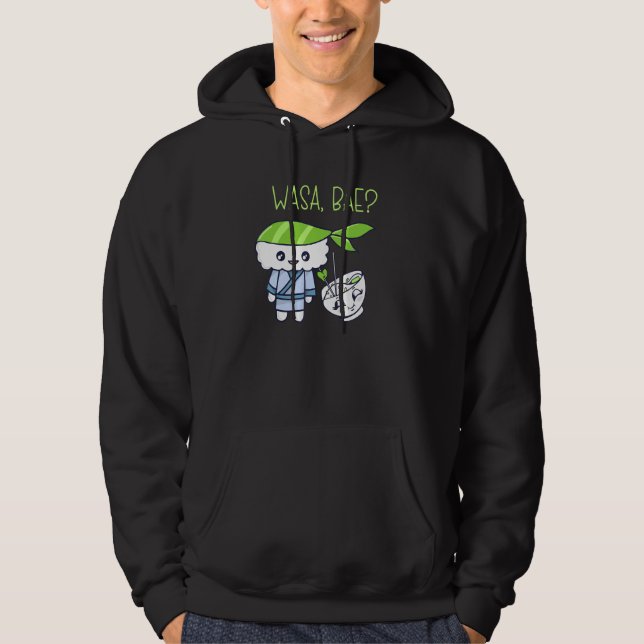 Sudadera Sashimi Comida Japonesa Wasa Bae Salmón Sushi (Anverso)