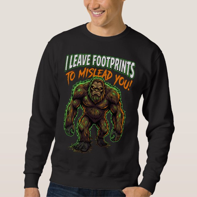 Sudadera Sasquatch Dejo Huellas Humor Criptid Divertido (Anverso)