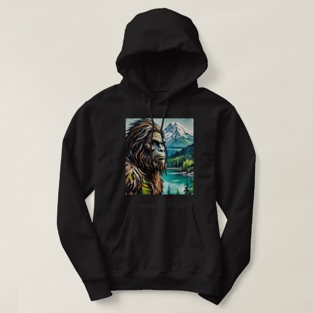 Sudadera Sasquatch en las montañas (Diseño del anverso)