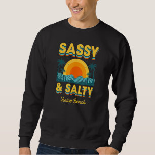 Sudadera Sassy And Salty Venice Beach Retro Tropical Califo