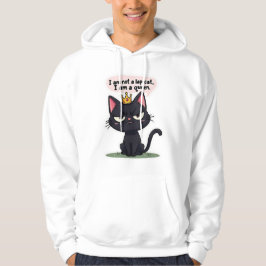 Sudadera Sassy Black Cat Queen "Not a Lap Cat" Hoodie