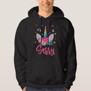Sudadera Sassy Del Chica De Cumpleaños Unicornio Tema Magic
