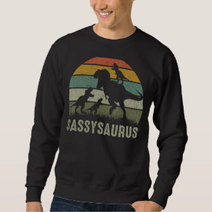Sudadera Sassy Dinosaur T Rex Sassysaurus 3 Kids Family Mat