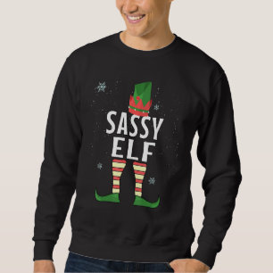 Sudadera Sassy Elf Squad Xmas Family Mating Group Christy