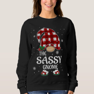 Sudadera Sassy Gnome Buffalo Plaid Matanza Familia Christma