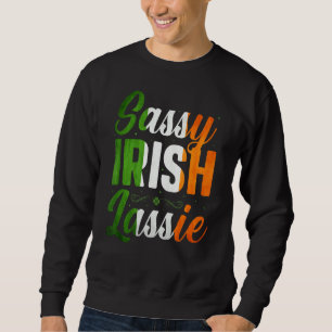 Sudadera Sassy Irish Lassie Feliz Día de San Patricio en ma