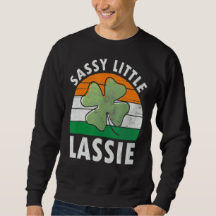 Sudadera Sassy Little Lassie Funny Saint Patricks Día 1