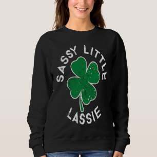 Sudadera Sassy Little Lassie Lucky C Día de San Patricio Di