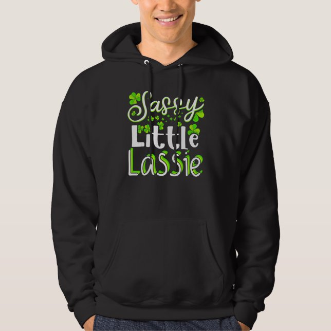 Sudadera Sassy Little Lassie St Patrick's Day para mujeres (Anverso)