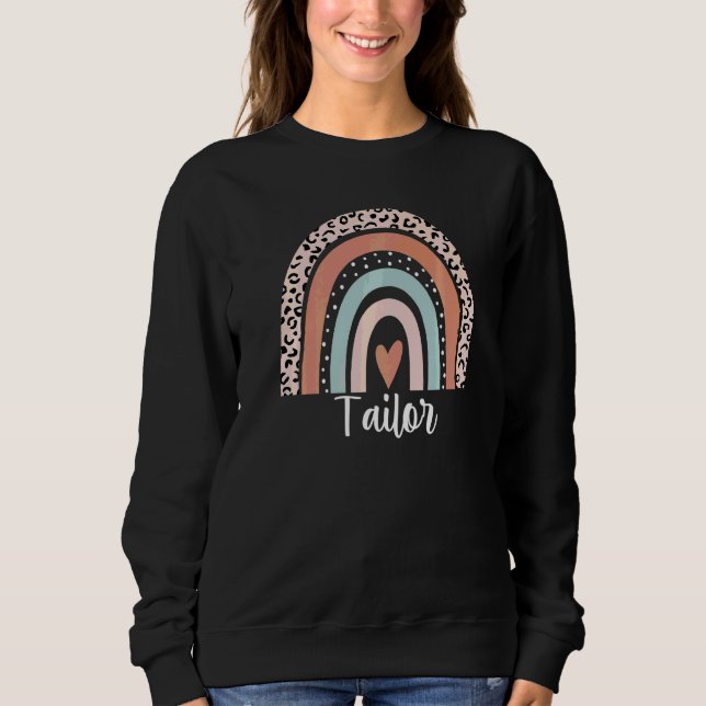 Sudadera Sastre Leopardo Arcoíris  Agradecimiento Sastre (Anverso)