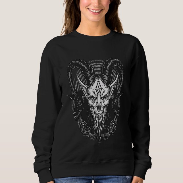 Sudadera Satan & Baphomet  Occult Gothic Demon (Anverso)