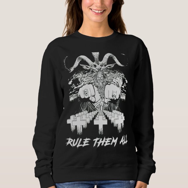 Sudadera Satanás Locos Los Gobernan Todos (Anverso)