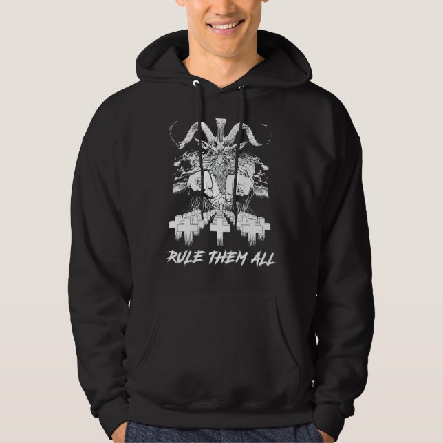 Sudadera Satanás Locos Los Gobernan Todos (Anverso)
