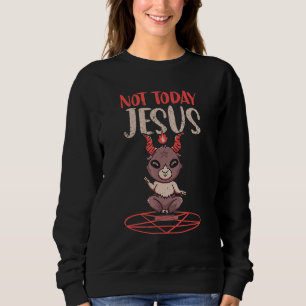 Sudadera Satanismo Baphomet Cabra Pentagrama Hoy No Jesús