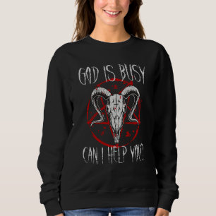 Sudadera Satanista Baphomet 666 Satanismo Dios Está Ocupado