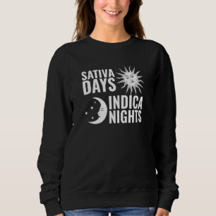 Sudadera Sativa Days Indica Nights Sun Moon Stoner