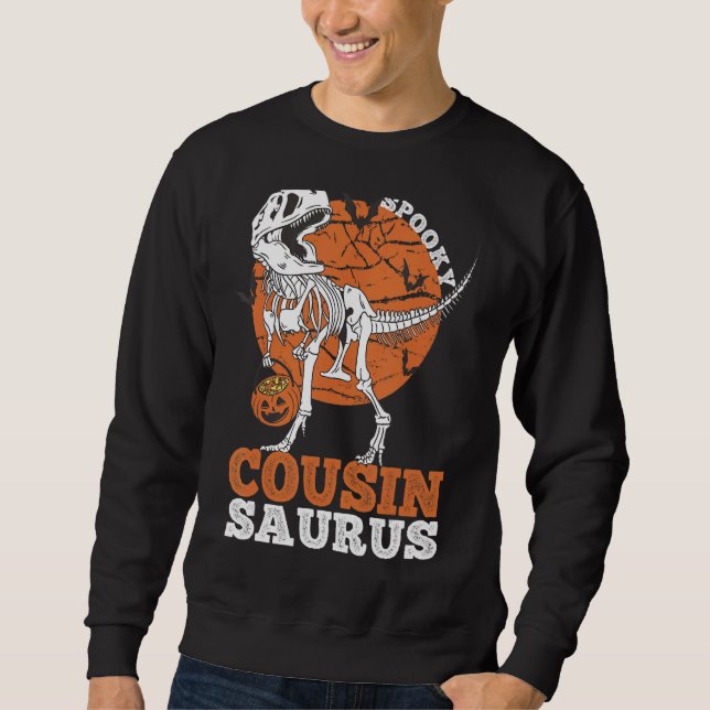 Sudadera Saurus Dinosaur Skeleton rex Calabaza (Anverso)
